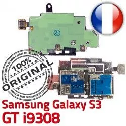 SIM ORIGINAL Nappe Reader Qualité S3 i9308 Memoire Connector S Carte Micro-SD Lecteur Dorés Connecteur Galaxy GT Contacts Samsung