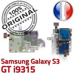 i9315 S3 GT Micro-SD Carte Connecteur Samsung Galaxy Lecteur S Dorés Connector SIM Reader Contacts Memoire Nappe ORIGINAL Qualité