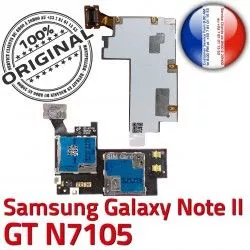 Samsung Memoire Galaxy GT Qualité N7105 Lecteur Doré NOTE S SIM Reader ORIGINAL Connecteur NOTE2 Connector Micro-SD II Carte Nappe Contact