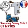 Samsung Galaxy NOTE2 GT N7105 S Connecteur Connector II Reader Carte Qualité ORIGINAL NOTE Lecteur Memoire Micro-SD Nappe SIM Contact Doré