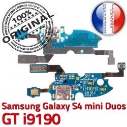 Samsung Nappe MicroUSB Min Charge OFFICIELLE Connecteur GT Galaxy Antenne Microphone S4 Qualité Prise RESEAU 9190 Chargeur C GTi9190 ORIGINAL