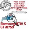 Samsung ATIV S GT i8750 C MicroUSB Chargeur Charge Connecteur RESEAU ORIGINAL Qualité Prise Antenne Microphone Nappe OFFICIELLE
