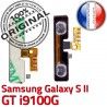 Samsung Galaxy S2 GT i9100G V SLOT Dorés Pins S Switch 2 Bouton Contacts Nappe ORIGINAL OR Son souder Circuit Volume à Connector Connecteur