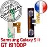 Samsung Galaxy S2 GT i9100P V à SLOT Contacts Bouton Nappe ORIGINAL Circuit Connecteur Volume Connector souder Son S Dorés 2 OR Pins Switch