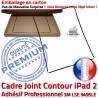 PACK iPad 2 A1396 Joint N Chassis HOME iPad2 Cadre Adhésif Tablette Bouton PREMIUM Réparation Vitre Verre Noire KIT Precollé Tactile Apple