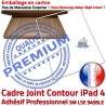 PACK A1459 Joint Nappe B Blanche Contour Vitre Tablette iPad4 Plastique Precollé HOME Apple Bouton Réparation Cadre KIT Tactile Adhésif Verre