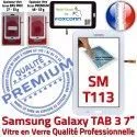 Samsung Galaxy SM-T113 Tab3 B Vitre Qualité Prémonté Blanche Verre LCD Assemblée 7 TAB3 Ecran PREMIUM Adhésif Tactile en Supérieure