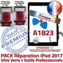 PACK iPad AIR A1823 N Démontage Precollé KIT PREMIUM Oléophobe Bouton Verre Réparation Noire Outils Qualité Vitre HOME Tactile Adhésif