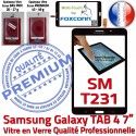 Samsung Galaxy TAB 4 SM-T231 N inch LCD SM Vitre Verre Tactile PREMIUM Adhésif TAB4 T231 7 Prémonté Assemblée Noire Qualité Supérieure Ecran