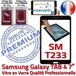 Supérieure SM Assemblée PREMIUM Samsung LCD Qualité Noire N T233 Tactile Vitre Galaxy Verre Ecran TAB 7 inch Adhésif SM-T233 Prémonté 4 TAB4