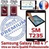 Samsung Galaxy TAB 4 SM-T235 N PREMIUM inch Tactile Noire Supérieure Vitre LCD Verre Assemblée Adhésif Prémonté Ecran TAB4 Qualité SM 7 T235