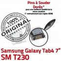 Samsung Galaxy Tab 4 T230 USB charge ORIGINAL Micro à Pins Chargeur Dock TAB Connecteur Prise 7 SM Connector inch de souder Dorés