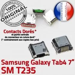 Connector Dorés Fiche Pins Prise ORIGINAL Tab4 à MicroUSB Qualité Chargeur souder de Dock USB SLOT charge TAB4 SM-T235 Galaxy Samsung