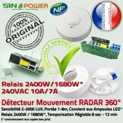 Automatique Radar Mouvements HF Ampoule Détecteur Hyper Interrupteur Fréquence LED Micro-Ondes Électrique de 360° Relais SINOPower Capteur